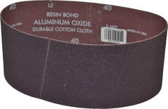 Norton - 4" Wide x 24" OAL, 40 Grit, Aluminum Oxide Abrasive Belt - Aluminum Oxide, Coarse, Coated, X Weighted Cloth Backing, Series R228 - Strong Tooling