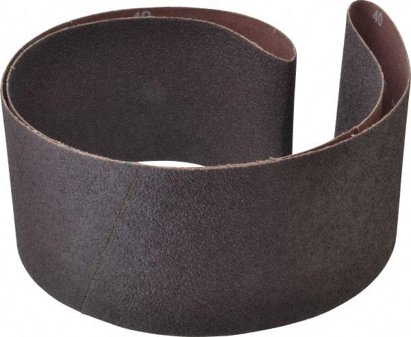 Norton - 4" Wide x 54" OAL, 40 Grit, Aluminum Oxide Abrasive Belt - Aluminum Oxide, Coarse, Coated, X Weighted Cloth Backing, Series R228 - Strong Tooling