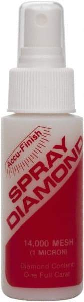 Accu-Finish - 2 oz Diamond Spray Compound - Grade Extra Fine, 14,000 Grit, Clear, Use on Cast Iron & Ceramic - Strong Tooling