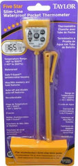 Taylor - -58 to 500°F Pocket Digital Thermometer - LCD Display, 1.5 Volts - Strong Tooling