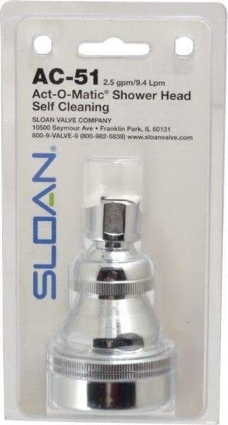 Sloan Valve Co. - 2.5 GPM, 2-1/2 Face Diameter, Shower Head - Chrome Plated, Brass - Strong Tooling