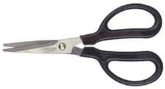 Clauss - 2" LOC, 7" OAL Stainless Steel Blunt Point Shears - Ambidextrous, Serrated, Straight Handle, For General Purpose Use - Strong Tooling