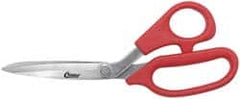 Clauss - 3-1/4" LOC, 8" OAL Stainless Steel Standard Shears - Ambidextrous, Plastic Offset Handle, For General Purpose Use - Strong Tooling