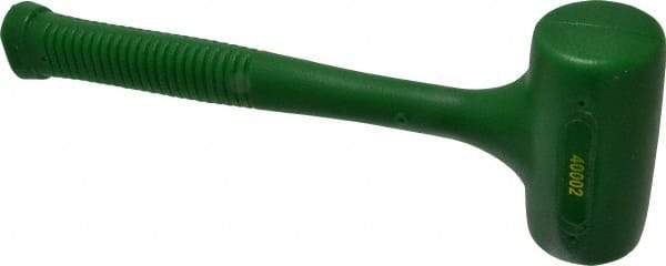 Garland - 26 oz Head 2" Face Diam Polyurethane Dead Blow Hammer - 11-1/2" OAL, Polyurethane Handle - Strong Tooling