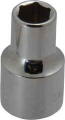 Blackhawk by Proto - 1/2" Drive, Standard Hand Socket - 6 Points, 1-1/2" OAL, Chrome Finish - Strong Tooling