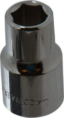 Blackhawk by Proto - 1/2" Drive, Standard Hand Socket - 6 Points, 1-1/2" OAL, Chrome Finish - Strong Tooling