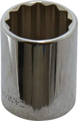 Blackhawk by Proto - 1/2" Drive, Standard Hand Socket - 12 Points, 1-1/2" OAL, Chrome Finish - Strong Tooling