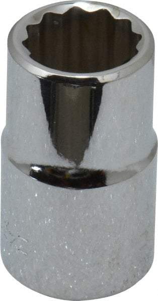 Blackhawk by Proto - 1/2" Drive, Standard Hand Socket - 12 Points, 1-1/2" OAL, Chrome Finish - Strong Tooling