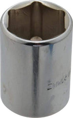 Blackhawk by Proto - 1/2" Drive, Standard Hand Socket - 6 Points, 1-1/2" OAL, Chrome Finish - Strong Tooling