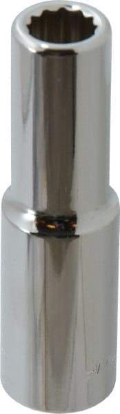 Blackhawk by Proto - 1/2" Drive, Deep Hand Socket - 12 Points, 3-3/32" OAL, Chrome Finish - Strong Tooling