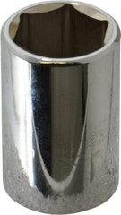 Blackhawk by Proto - 11/16", 1/2" Drive, Standard Hand Socket - 6 Points, 1-1/2" OAL, Chrome Finish - Strong Tooling