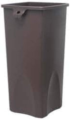 Rubbermaid - 23 Gal Brown Square Trash Can - Polyethylene, 30.9" High x 16-1/2" Long x 15-1/2" Wide - Strong Tooling