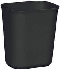 Rubbermaid - 14 Qt Black Rectangle Trash Can - Fiberglass, 12-1/4" High x 11-1/8" Long x 8-1/4" Wide - Strong Tooling