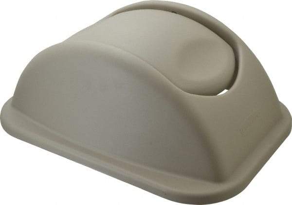 Rubbermaid - Dome Lid for Use with Rectangular Trash Cans - Beige, Polypropylene, For Untouchable Trash Cans - Strong Tooling