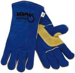 MCR Safety - Size XL Cotton/Foam Lined Cowhide Welding Glove - 13" OAL, Slip-On Cuff, Wing Thumb, For General Welding - Strong Tooling