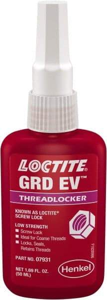 Loctite - 50 mL, Purple, Low Strength Liquid Threadlocker - Strong Tooling