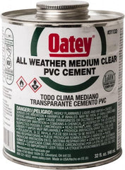 Oatey - 32 oz All-Purpose Medium Bodied Cement - Clear, Use with PVC - Strong Tooling