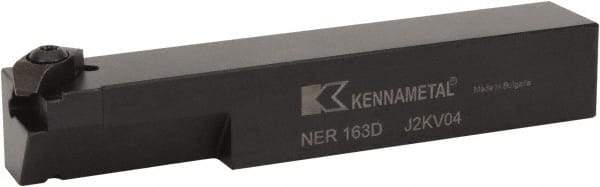 Kennametal - External Thread, Right Hand Cut, 25.4mm Shank Width x 25.4mm Shank Height Indexable Threading Toolholder - 152.4mm OAL, N.3L Insert Compatibility, NE Toolholder, Series Top Notch - Strong Tooling