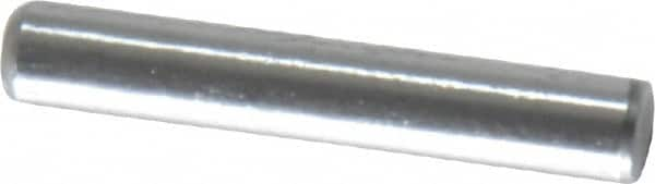 Value Collection - 1/8" Diam x 3/4" Pin Length Grade 8 Alloy Steel Standard Dowel Pin - C 50-58 Hardness, 3,200 Lb Breaking Strength, 1 Beveled & 1 Rounded End - Strong Tooling