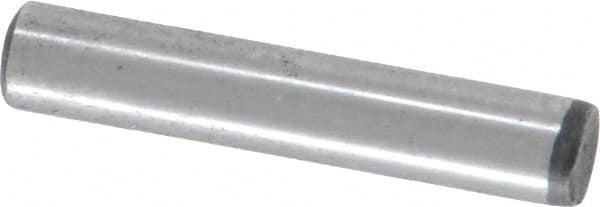 Value Collection - 3/16" Diam x 1" Pin Length Grade 8 Alloy Steel Standard Dowel Pin - C 50-58 Hardness, 7,200 Lb Breaking Strength, 1 Beveled & 1 Rounded End - Strong Tooling