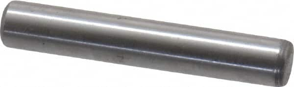 Value Collection - 1/4" Diam x 1-1/2" Pin Length Grade 8 Alloy Steel Standard Dowel Pin - C 50-58 Hardness, 12,800 Lb Breaking Strength, 1 Beveled & 1 Rounded End - Strong Tooling