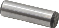 Value Collection - 7/16" Diam x 1-1/2" Pin Length Grade 8 Alloy Steel Standard Dowel Pin - C 50-58 Hardness, 39,100 Lb Breaking Strength, 1 Beveled & 1 Rounded End - Strong Tooling