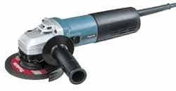 Makita - 4-1/2" Wheel Diam, 2,800 to 10,500 RPM, Corded Angle & Disc Grinder - 5/8-11 Spindle, 120 Volts, 12 Amps - Strong Tooling