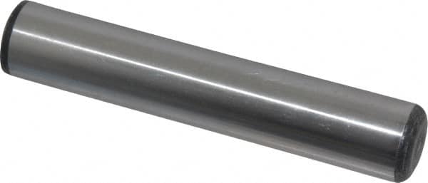 Value Collection - 3/4" Diam x 4" Pin Length Grade 8 Alloy Steel Standard Dowel Pin - C 50-58 Hardness, 114,000 Lb Breaking Strength, 1 Beveled & 1 Rounded End - Strong Tooling