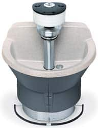 Bradley - Semi-Circular, Foot-Controlled, Internal Drain, 54" Diam, 4 Person Capacity, Bradstone, Wash Fountain - 3 GPM, 9" Bowl Depth, 29-1/4" High - Strong Tooling