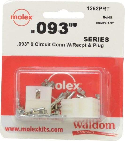 Molex - 9 Circuit, 9 AWG, 0.093 Inch Pin Diameter, Modular Receptacle Plug Connector Package - RoHS Compliant - Strong Tooling