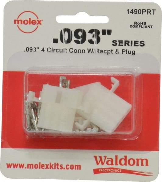 Molex - 4 Circuit, 4 AWG, 0.093 Inch Pin Diameter, Modular Receptacle Plug Connector Package - RoHS Compliant - Strong Tooling