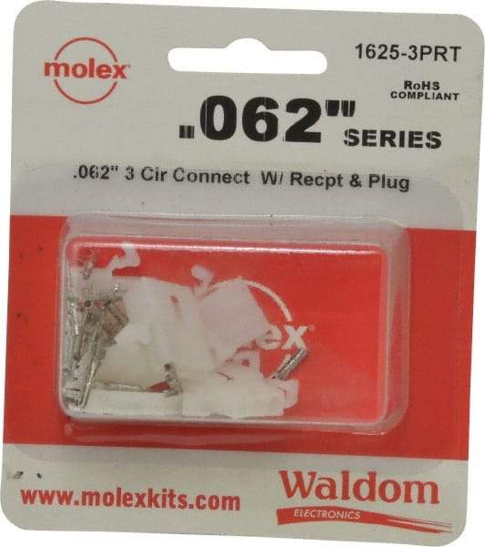 Molex - 3 Circuit, 3 AWG, 0.062 Inch Pin Diameter, Modular Receptacle Plug Connector Package - RoHS Compliant - Strong Tooling