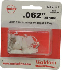 Molex - 3 Circuit, 3 AWG, 0.062 Inch Pin Diameter, Modular Receptacle Plug Connector Package - RoHS Compliant - Strong Tooling