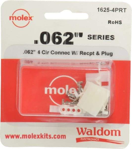 Molex - 4 Circuit, 4 AWG, 0.062 Inch Pin Diameter, Modular Receptacle Plug Connector Package - RoHS Compliant - Strong Tooling