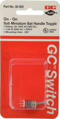 GC/Waldom - DPDT Sub Miniature On-On Toggle Switch - Solder Lug Terminal, Bat Handle Actuator, 125 VAC at 3 A & 250 VAC at 1.50 A - Strong Tooling