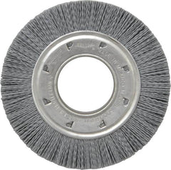 Osborn - 6" OD, 2" Arbor Hole, Crimped Nylon Wheel Brush - 7/8" Face Width, 1-1/16" Trim Length, 6,000 RPM - Strong Tooling