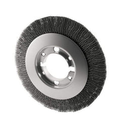 Osborn - 8" OD, 2" Arbor Hole, Crimped Nylon Wheel Brush - 7/8" Face Width, 1-1/2" Trim Length, 4,500 RPM - Strong Tooling