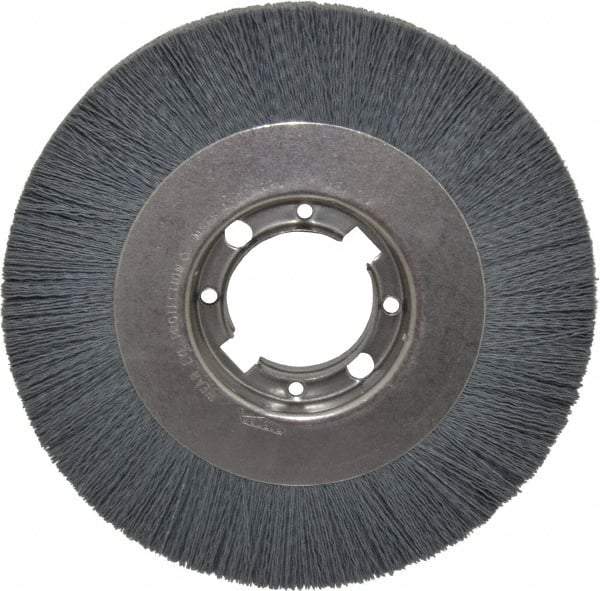 Osborn - 8" OD, 2" Arbor Hole, Crimped Nylon Wheel Brush - 7/8" Face Width, 1-1/2" Trim Length, 4,500 RPM - Strong Tooling