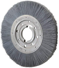 Osborn - 10" OD, 2" Arbor Hole, Crimped Nylon Wheel Brush - 1" Face Width, 2-1/16" Trim Length, 3,600 RPM - Strong Tooling