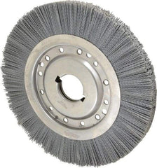 Osborn - 12" OD, 2" Arbor Hole, Crimped Nylon Wheel Brush - 1" Face Width, 2-1/8" Trim Length, 3,000 RPM - Strong Tooling