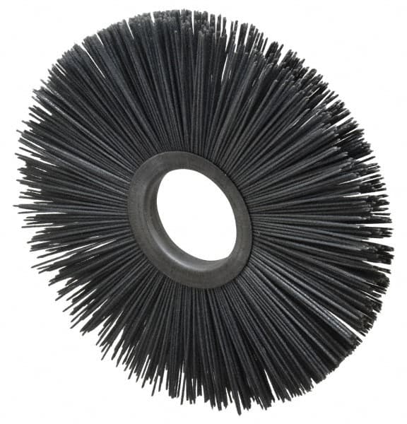 Osborn - 8" OD, 2" Arbor Hole, Crimped Nylon Wheel Brush - 1/2" Face Width, 2-5/8" Trim Length, 5,500 RPM - Strong Tooling