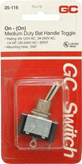 GC/Waldom - SPDT Medium Duty On-On Toggle Switch - Solder Lug Terminal, Bat Handle Actuator, 1/4 hp at 125/250 VAC hp, 125 VAC at 6 A & 250 VAC at 3 A - Strong Tooling