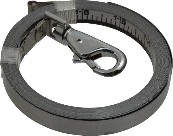 Lufkin - 25' x 1/2", 1/8 D1 Graduation, Tape Measure Replacement Blade - Steel, Chrome & Nickel Finish - Strong Tooling