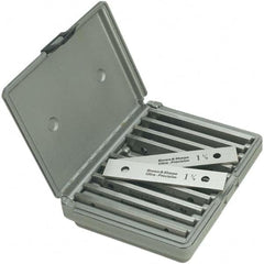 TESA Brown & Sharpe - 20 Piece, 6 Inch Long x 1/8 Inch Thick, Thin Parallel Set - 1-5/8 Inch High, 52-58 RC Hardness - Strong Tooling