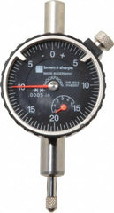 TESA Brown & Sharpe - 1/4" Range, 0-25-0 Dial Reading, 0.0005" Graduation Dial Drop Indicator - 1-11/16" Dial, 0.05" Range per Revolution, Revolution Counter - Strong Tooling