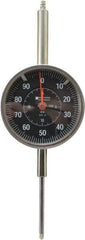 TESA Brown & Sharpe - 2" Range, 0-100 Dial Reading, 0.001" Graduation Dial Drop Indicator - 3" Dial, 0.1" Range per Revolution, Revolution Counter - Strong Tooling