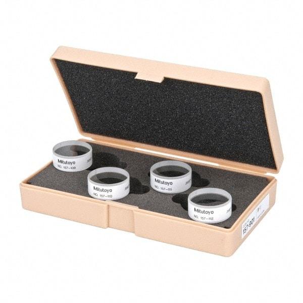 Mitutoyo - Micrometer Optical Parallels - 0 to 1mm, Use with Micrometers - Strong Tooling