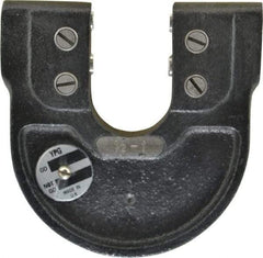 YPG - 1/2 to 1 Inch, Cast Iron 2 Frame Snap Gage - 4-1/2 Inch Reference Anvil Diameter, Hardened Tool Steel Anvil - Strong Tooling