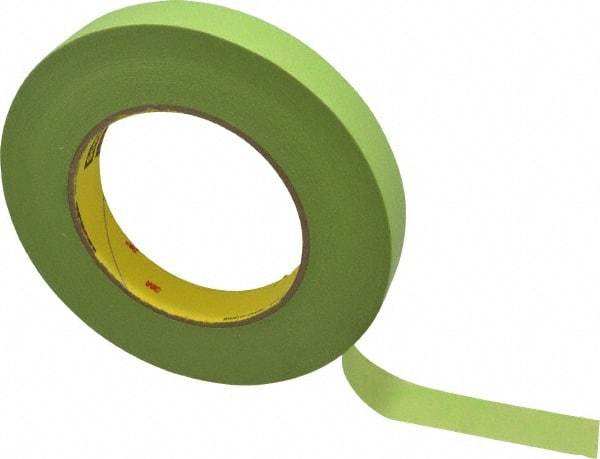 3M - 3/4" Wide x 60 Yd Long Green Paper Masking Tape - Series 401+/233+, 6.7 mil Thick, 25 In/Lb Tensile Strength - Strong Tooling