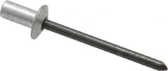 RivetKing - Size 62 Dome Head Aluminum Closed End Sealing Blind Rivet - Steel Mandrel, 0.02" to 1/8" Grip, 3/8" Head Diam, 0.192" to 0.196" Hole Diam, 0.406" Length Under Head, 3/16" Body Diam - Strong Tooling